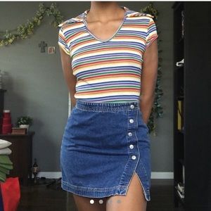 Denim Button Down Mini Skirt 💙